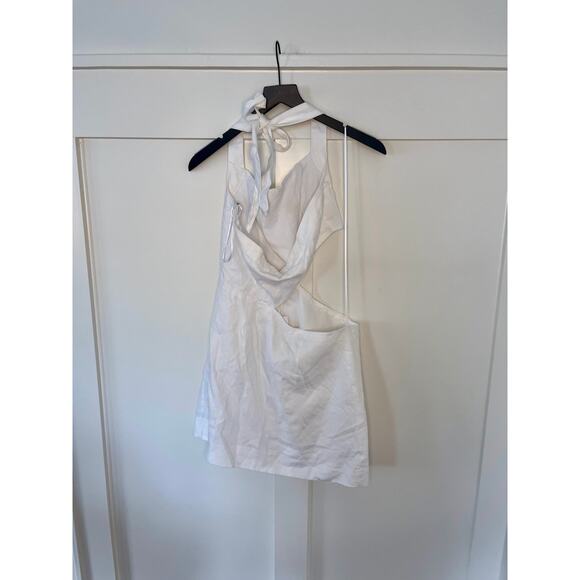Reformation Valli Linen Dress White Size 8 - Picture 3 of 4